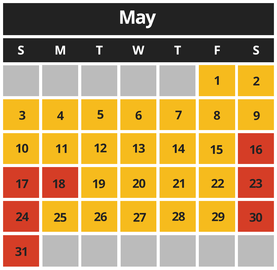 CBAZ Calendar May 2026 - MG