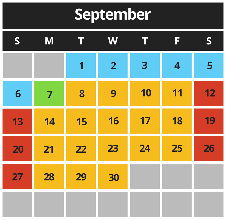 CBAZ Calendar September 2026 - MG