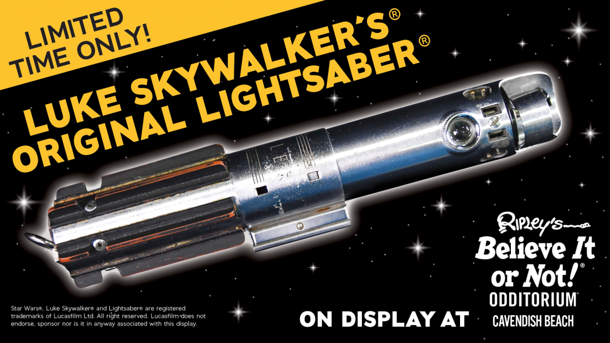 Original Lightsaber Visiting Ripley's in Cavendish