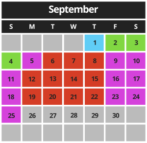 MCB September Hours