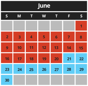 MCB Calendar June 2024