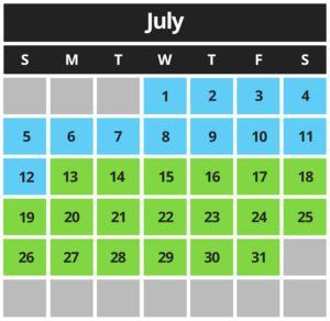 MCB Calendar July 2026