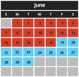MCB Calendar June 2026