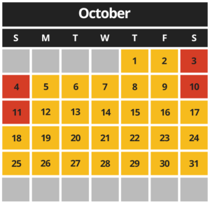 MCB Calendar Oct 2026