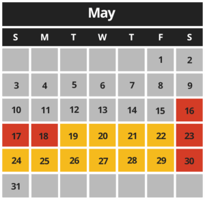 MCB Calendar May 2026